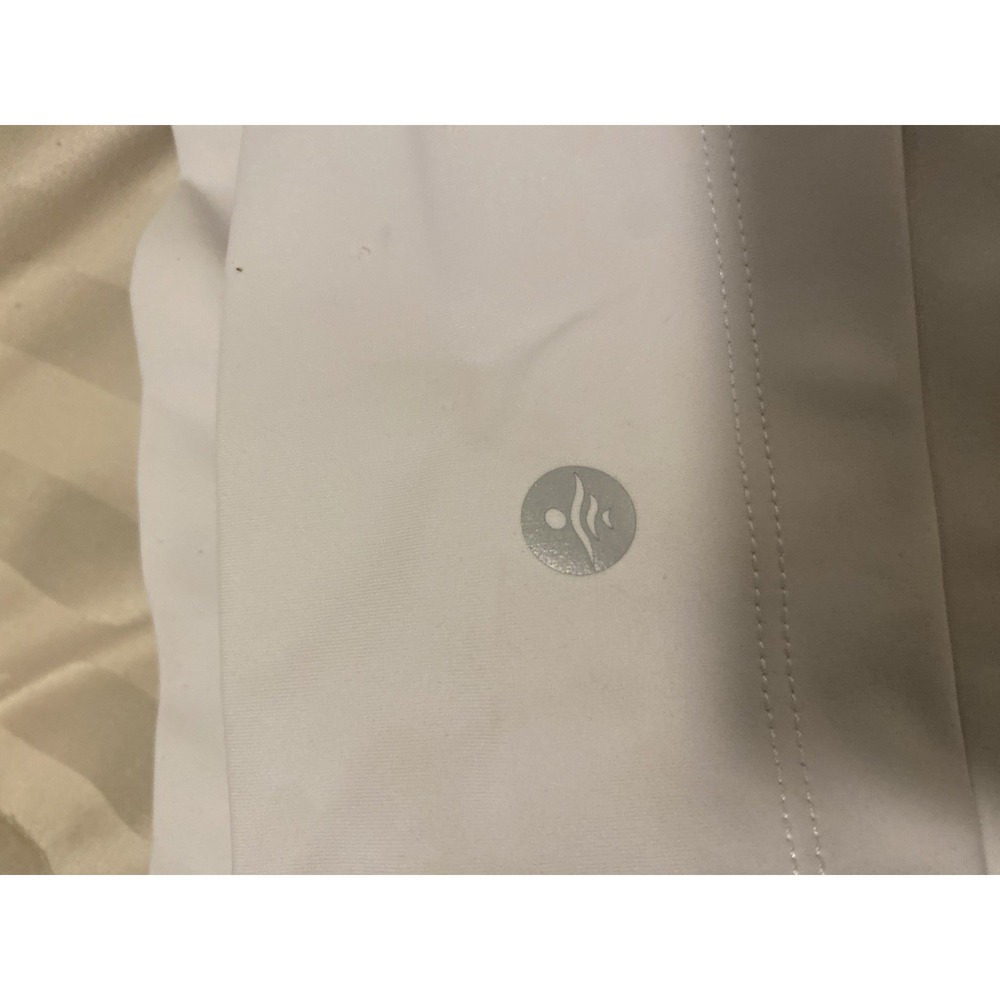 Size Small Ladies White Shorts Elastic Waist With‎ Back Zipper Pocket,0217 - Picture 5 of 6